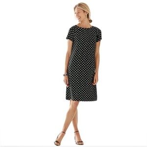 J Jill Wearever Collection black pleated dress size small